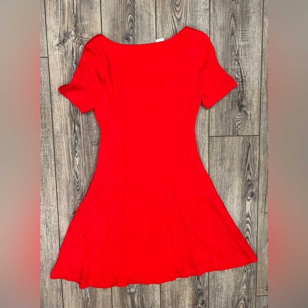 Maeve by Anthropologie Red Corset A-Line Mini Dress - Size 10P Petite NWT - Picture 6 of 7